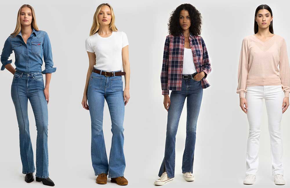 Jeansy bootcut damskie